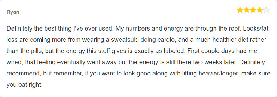 User review about its effect to fat loss